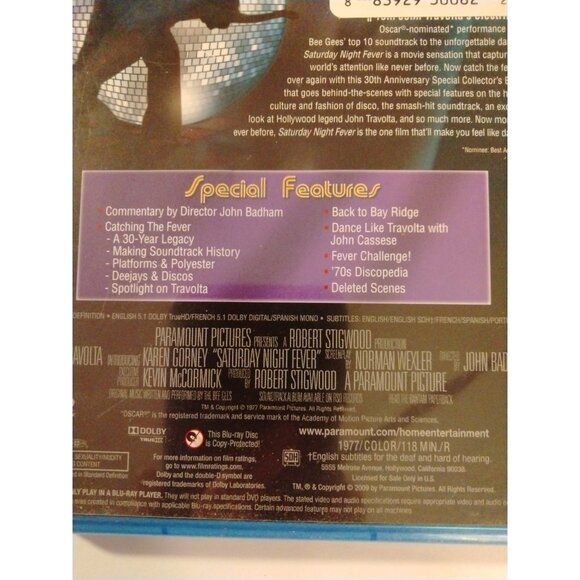Saturday Night Fever Blu Ray 2009 30th Anniversary John Travolta - Picture 3 of 5